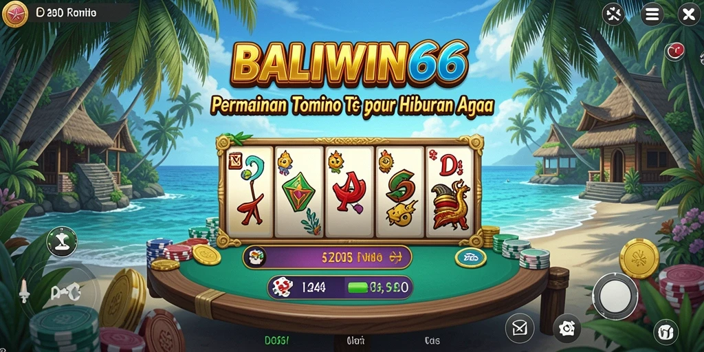 Screenshot utama BALIWIN66 menampilkan gameplay seru permainan domino.