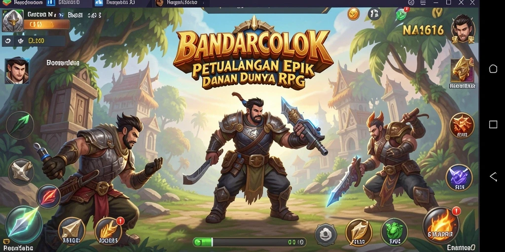 Tampilan gameplay epik dalam BANDARCOLOK dengan petualangan menarik.