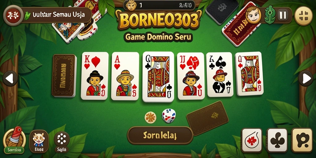 Screenshot gameplay seru dari BORNEO303 yang menunjukkan aksi domino.