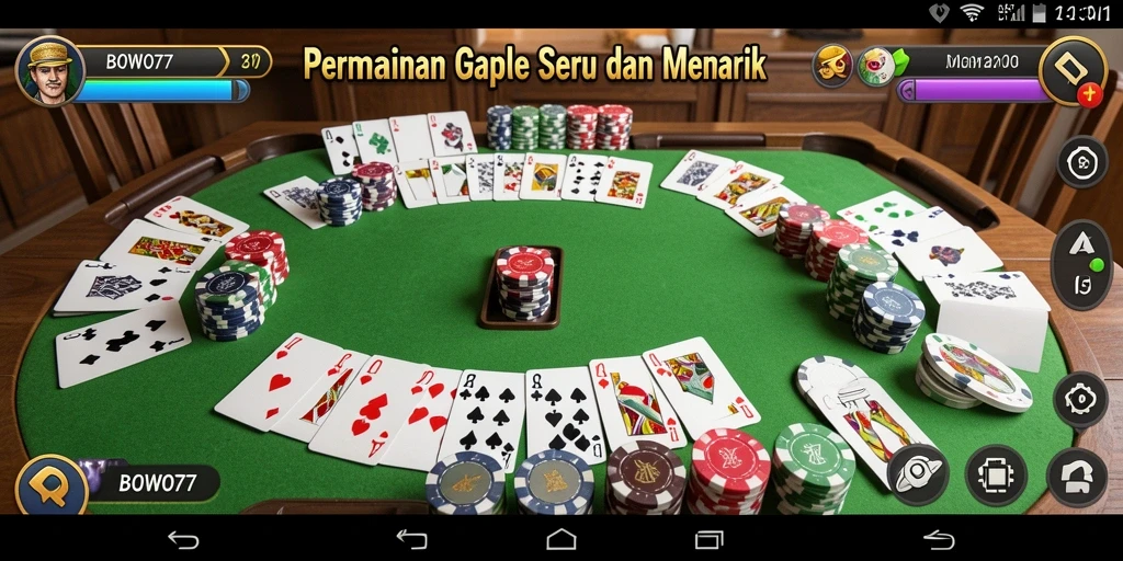 Tampilan permainan Gaple yang menarik dan interaktif.