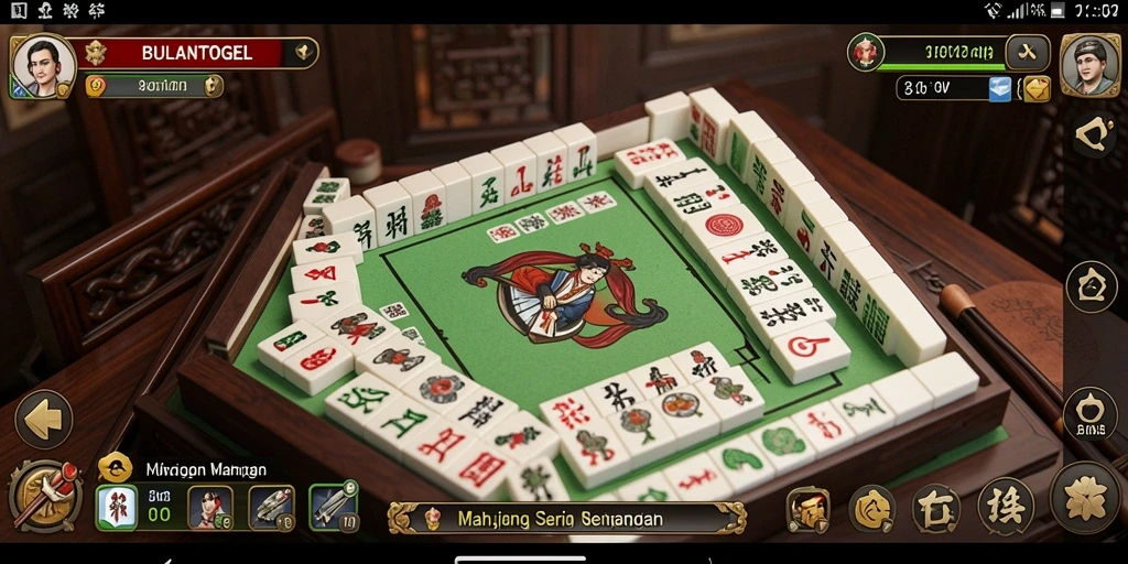 Screenshot utama BULANTOGEL menunjukkan momen seru dari permainan Mahjong.