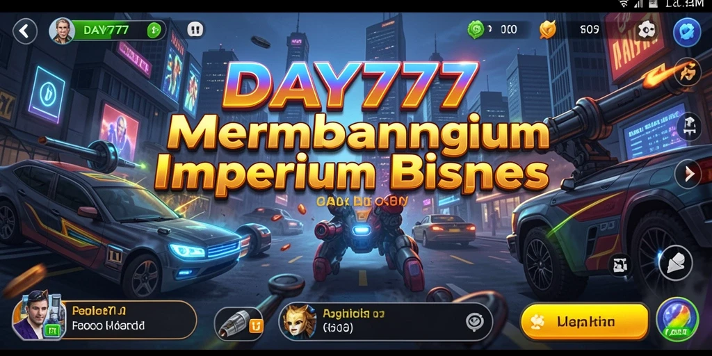 Screenshot utama DAY777 menampilkan gameplay seru dalam membangun bisnis Tycoon.