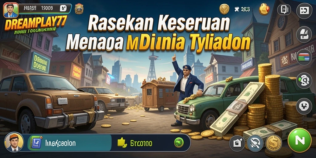 Tangkapan layar DREAMPLAY77 menampilkan gameplay seru dan strategi bisnis yang menarik.