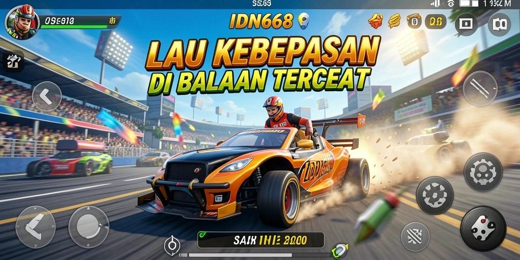 Gameplay menarik balapan mobil di <strong>IDN668</strong> dengan trek yang menantang.