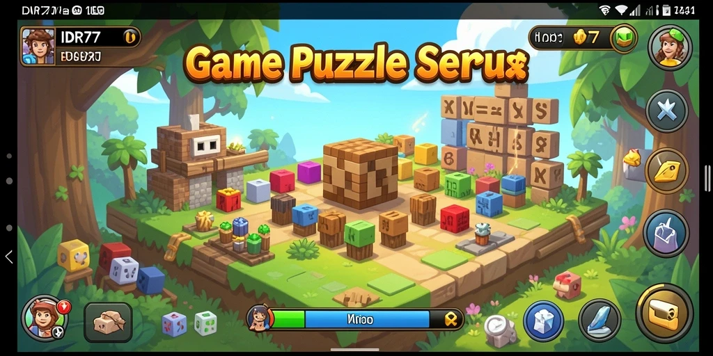 Screenshot utama IDR77 menunjukkan gameplay puzzle yang menarik.