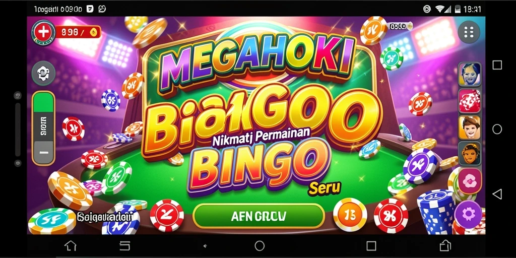 Screenshot gameplay MEGAHOKI menampilkan aksi Bingo yang mendebarkan.