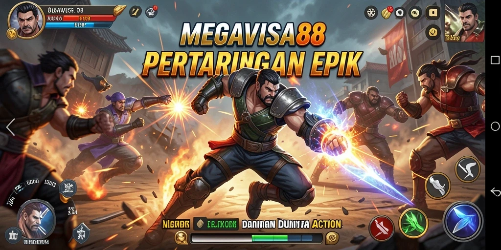 Tangkapan layar gameplay MEGAVISA88 dengan aksi pertarungan seru.