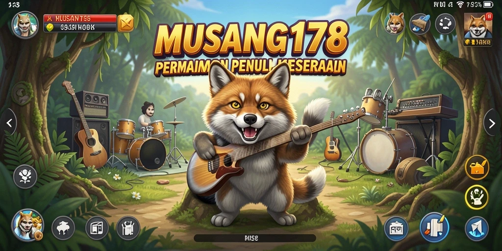 Tampilan gameplay <strong>MUSANG178</strong> yang menarik dan interaktif dengan berbagai fitur musik.