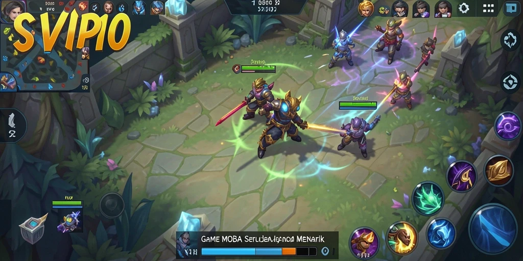Screenshot gameplay SVIP10 menampilkan aksi seru dalam pertarungan tim.