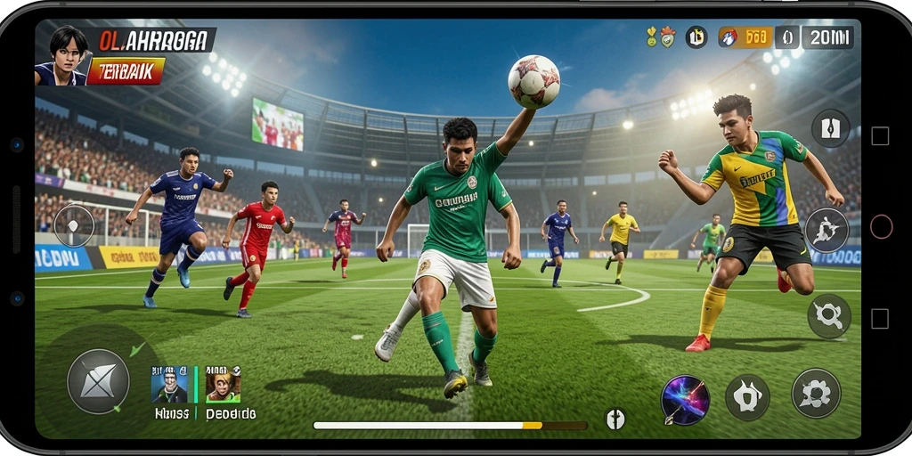 Screenshot dari gameplay T6 menunjukkan kegembiraan dalam pertandingan olahraga.